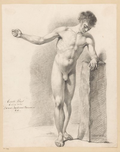 Seisova miesalasti edestä katsottuna (1. palkinto 1818) tekijältä Daniël Batavus Voorman