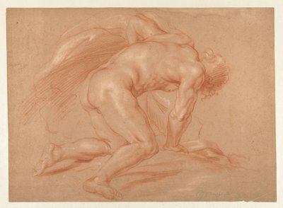 Polvistuva mies alaston tekijältä Daniël Mijtens (II) (attributed to)