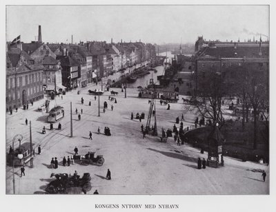 Kjobenhavn / Kööpenhamina: Kongens Nytorv With Nyhavn (b/w kuva) tekijältä Danish Photographer