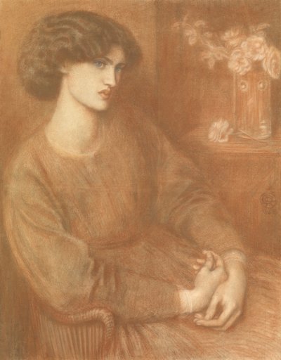 Jane Morris, 1868 (värilliset liidut) tekijältä Dante Gabriel Charles Rossetti