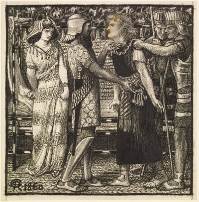 Joosefia syytettiin ennen Potifaria (valmis sävellys) tekijältä Dante Gabriel Charles Rossetti