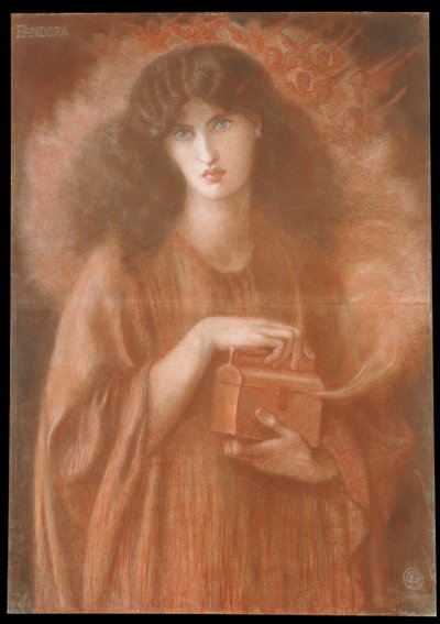 Pandora, 1869 tekijältä Dante Gabriel Charles Rossetti