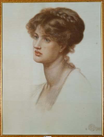 Mrs. William J. Stillmanin muotokuva, rintakuva, 1869 tekijältä Dante Gabriel Charles Rossetti