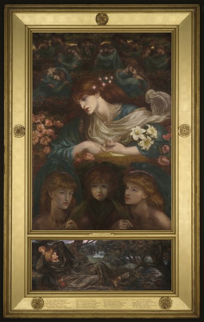 Huonekalut ja erilaiset esineet 1100- ja 1300-luvuilta tekijältä Dante Gabriel Charles Rossetti