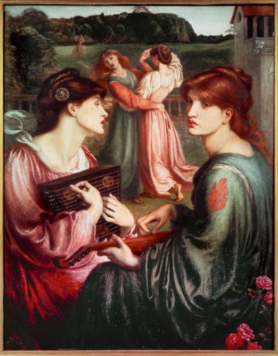 The Bower niitty (maalaus kankaalle) tekijältä Dante Gabriel Charles Rossetti