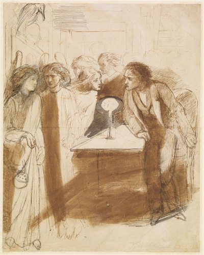Korppi - Angel Footfalls, noin 1847 tekijältä Dante Gabriel Charles Rossetti