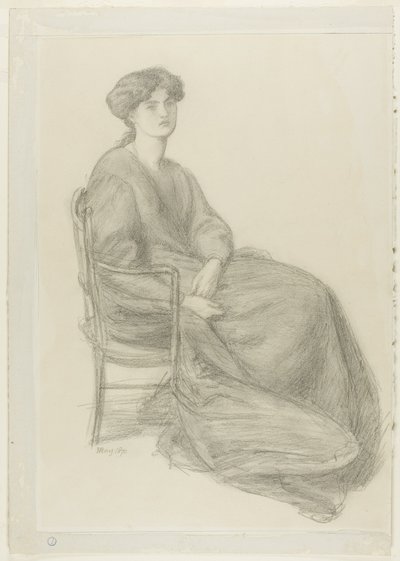 La senyora William Morris asseguda a la cadira finlandesa tekijältä Dante Gabriel Rossetti