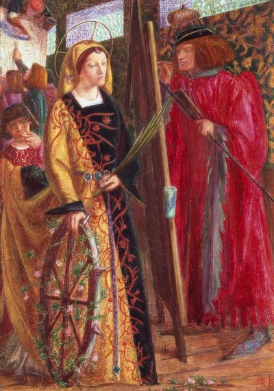 Pyhä Katariina tekijältä Dante Gabriel Charles Rossetti