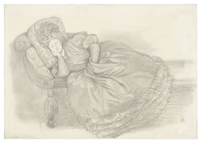 Tutkielma leposohvalla nukkuvasta Fanny Cornforthista tekijältä Dante Gabriel Rossetti
