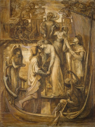 Rakkauden vene, 1881. tekijältä Dante Gabriel Rossetti