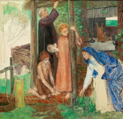 Pääsiäinen pyhässä perheessä tekijältä Dante Gabriel Charles Rossetti