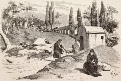 Pahaleirillä, Alexandre Parodin Rome Vaincue, V näytös, kaiverrus Dante Paolocci Zandomenicon luonnoksista L