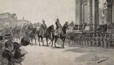 Sotilasparaati Macaossa kuningas Umberto I:n syntymäpäivänä 14. maaliskuuta tekijältä Dante Paolocci