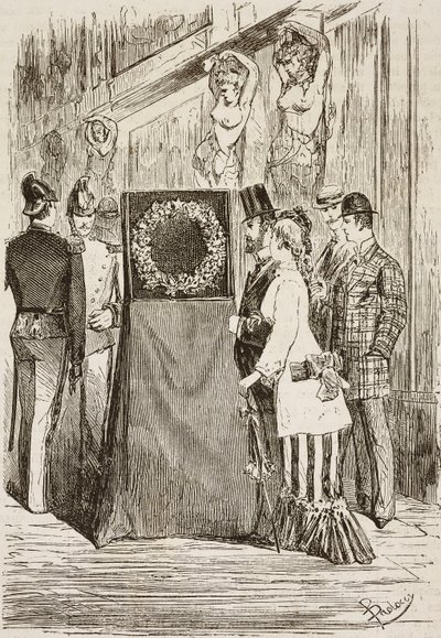 Charles Albertin seppele esillä Capitoline-kukkulalla, Roomassa, Italiassa, Dante Paoloccin kaiverrus L