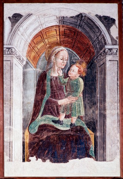Madonna lapsen kanssa (Fresko tekijältä Dario da (attr.to) Treviso