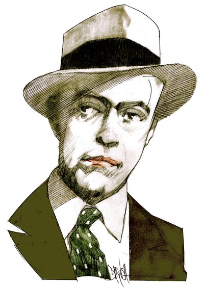 Antonio Delfini, 2021 (digitaalinen värikynäpiirustus) tekijältä Dariush Radpour