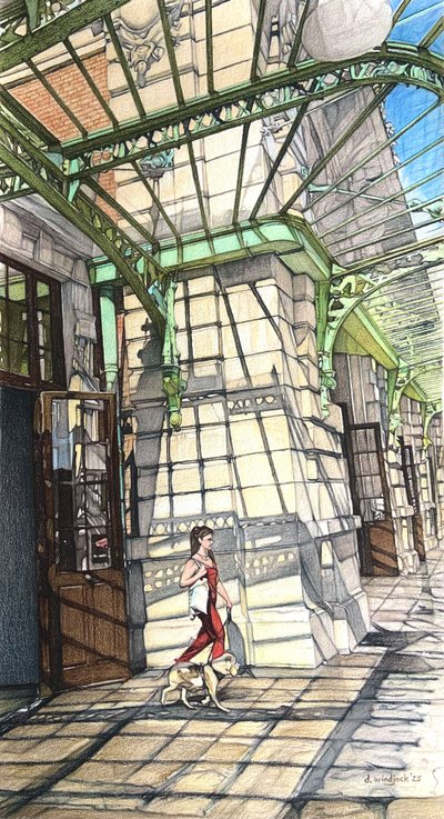 Ranskan Riviera 1, 2025 (lyijykynä paperille) tekijältä Darrell Windjack