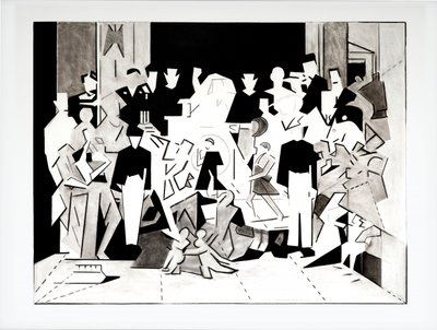 Ballad of Charles and Di versio 2, 2018 (hiili paperille) tekijältä Darren Coffield