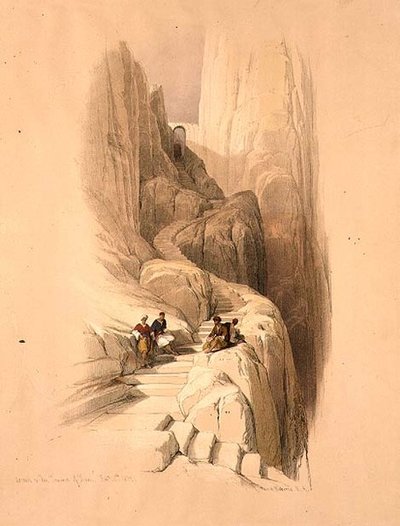 Pag-akyat sa Summit ng Sinai, ika-20 ng Pebrero 1839, plate 115 mula sa Volume III ng 