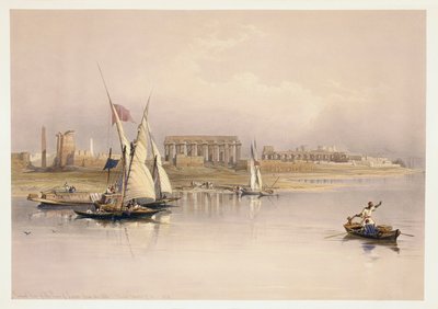 Egypti, Luxorin rauniot Niilistä, kaiverrus David Robertsin piirustuksen perusteella tekijältä David (after) Roberts