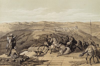 Sebaste, Muinainen Samaria (väri litho) tekijältä David (after) Roberts