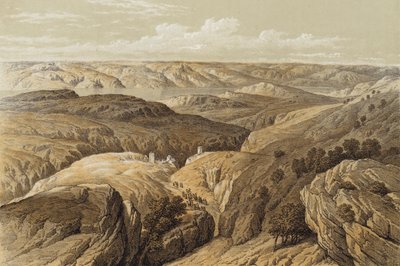 Engedin erämaa (väri litho) tekijältä David (after) Roberts