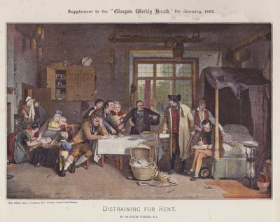 Vuokrattavana hillitty (väri litho) tekijältä David (after) Wilkie