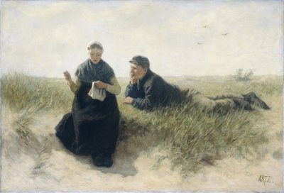 Poika ja tyttö dyynissä tekijältä David Adolph Constant Artz