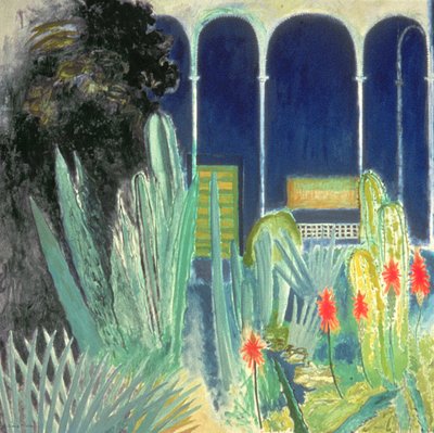Majorelle Gardensissa (öljy kankaalle) tekijältä David Alan Redpath Michie