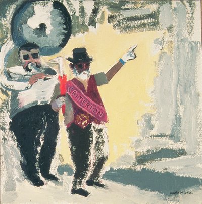 Criterion Jazz Bandin johtaminen Big Alilla (öljy kankaalle aluksella) tekijältä David Alan Redpath Michie