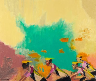Pyöräilijät, n. 1997-1998 (öljy kankaalle) tekijältä David Alan Redpath Michie