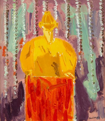Nainen porkkanoilla, n. 2003 (öljy kankaalle) tekijältä David Alan Redpath Michie