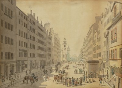 Näkymä Edinburghin High Streetille idästä, 1793 tekijältä David Allan