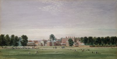 Buckinghamin talo Green Parkista, 1825 tekijältä David Cox