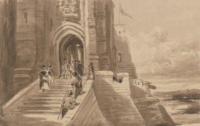 Figuras na Escada Externa de um Castlefinnish tekijältä David Cox