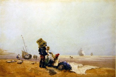 Kalastajat rannalla tekijältä David Cox