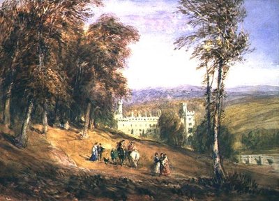 Haddon Hall (akvarelli) tekijältä David Cox