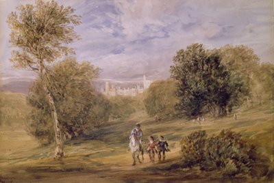 Haddon Hall puistosta, 1831 tekijältä David Cox