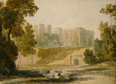 Kenilworth Castle (akvarelli paperille) tekijältä David Cox