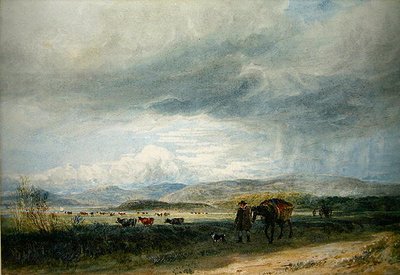 Ludwea Meadows (akvarelli paperille) tekijältä David Cox