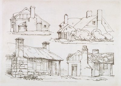 Levy 3 julkaisusta Progressive Lessons on Landscape for Young Beginners, 1816 (pehmeän maan etsaus) tekijältä David Cox