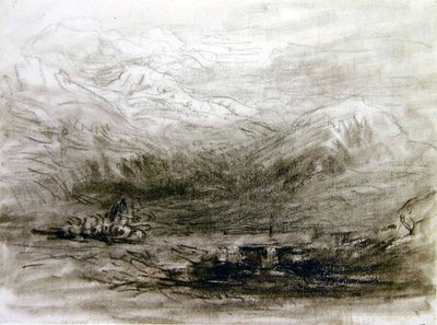 Snowdonia (musta liitu paperille) tekijältä David Cox