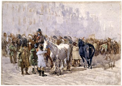 Birmingham Horse Fair, n. 1841-49 tekijältä David Cox