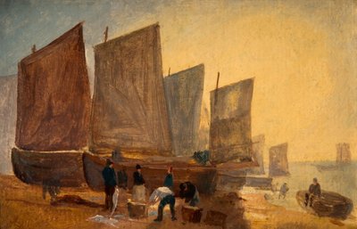 Kalastusveneet, Hastings, 1813. tekijältä David Cox the elder
