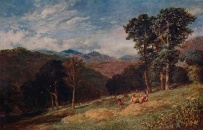 Heinänteko, lähellä Conwayta, vuodelta 1852 tekijältä David Cox the elder