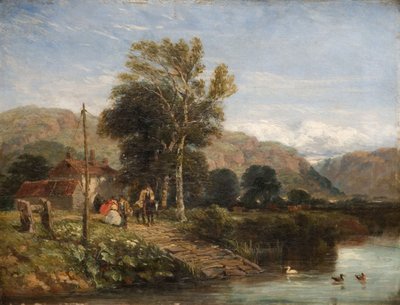 Lautta odotellessa, 1845. tekijältä David Cox the elder