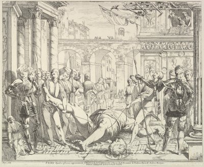 Pyhän Kristoferin marttyyrikuolema pyhien Jaakobin ja Christopherin tarinasta..., 1776. tekijältä David Giovanni