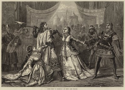 Kohtaus Il Talismanosta Drury Lane -teatterissa tekijältä David Henry Friston