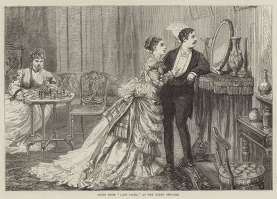 Kohtaus Lady Florasta Court Theatressa tekijältä David Henry Friston