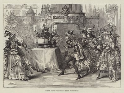 Kohtaus Drury Lane Pantomiimista tekijältä David Henry Friston